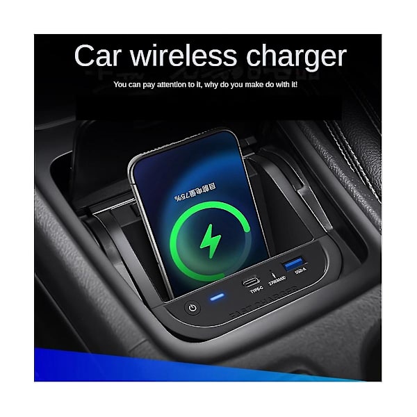 2024 15W Trådløs Biloplader Hurtig Telefonoplader Opladningspude Telefonholder til A-Klasse W176 GLA CLA X156