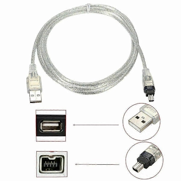 USB-datakabel för Mini DV MiniDV FireWire IEEE 1394 HDV-videokamera för redigering på PC