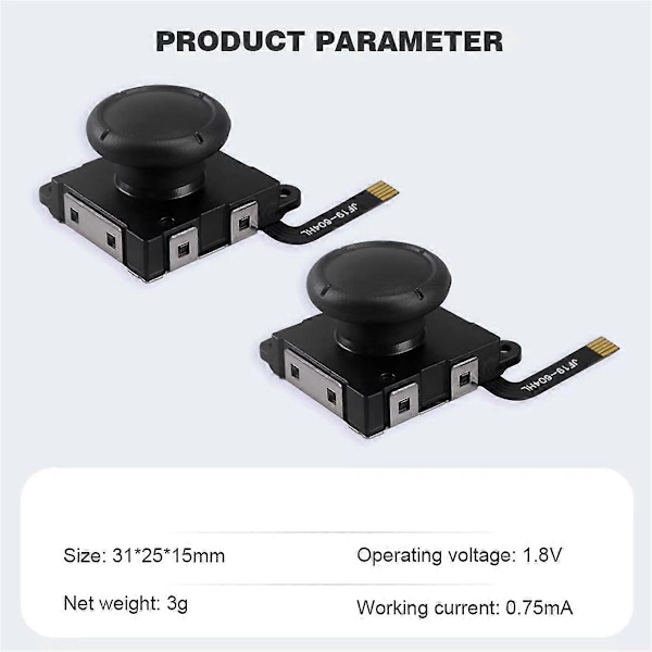 2 ST Hall Effect Joystick Switch/Lite/OLED Joycon Analog Tumspak Inget Glid Hall Elektromagnet