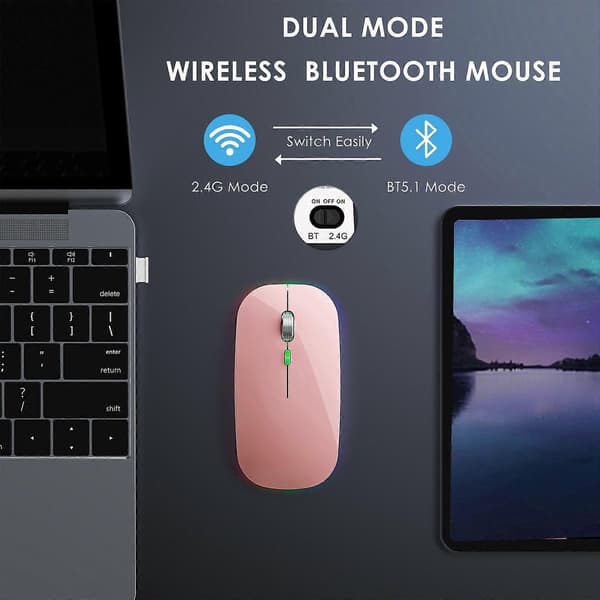 Mus Jiggler Anti-Hibernate Auto-Move Cursor Virtuel Trådløs Bluetooth Mus Forhindrer Computer Lås