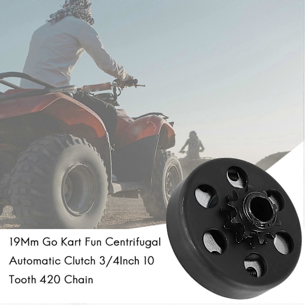 19 mm Go Kart Centrifugal Automatisk Kobling 3/4 Tommer 10 Tænder 420 Kæde Til Gokart