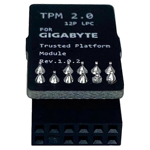 TPM2.0 Modul LPC 12Pin Modul med Infineon SLB9665 Windows 11 Uppgradering för Gigabyte Moderkort för GC-TPM2.0 S