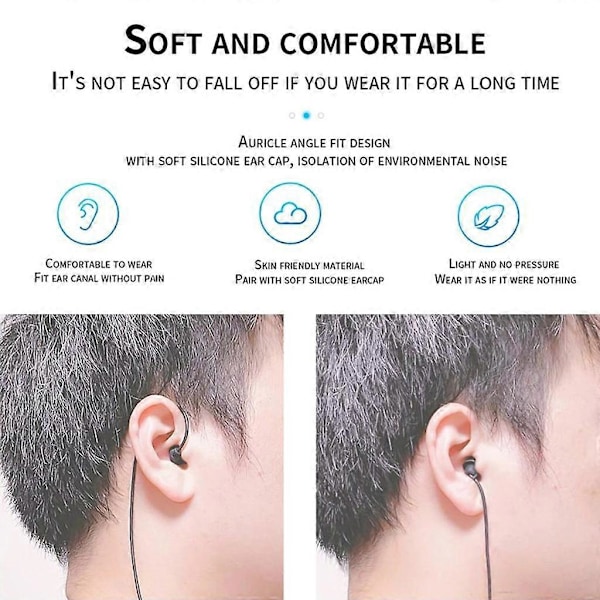3,5 mm In-Ear Enkelt Øretelefon Mono-kanal Funksjonell Ørepropp Stereo Headset 2024THO