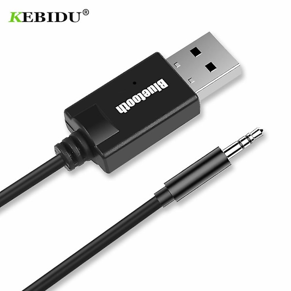 KEBIDU Mini 3.5MM AUX Bluetooth Mottaker Bilsett Audio MP3 Musikk USB Dongle Adapter for TV PC Bluetooth Høyttaler Hodetelefoner