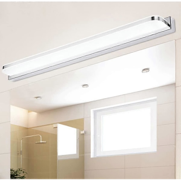 LED Speillys Badespeil Lampe 42 9W Rustfritt Stål Vanntett Hvitt Lys 6000K Sminkespeil Lys Vegglampe for Speil Baderomslys Skaplampe