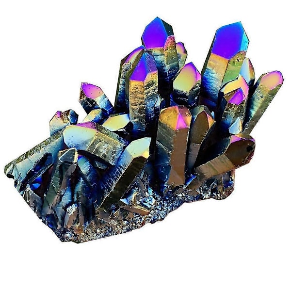 Naturlig Färgglad Regnbågskristall Sten Naturlig Bergkristallkluster Geode Stenprov Heminredning