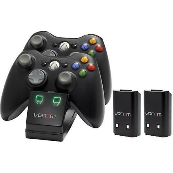 Dubbel Laddningsstation Med 2 X Uppladdningsbara Batteripaket (xbox 360)