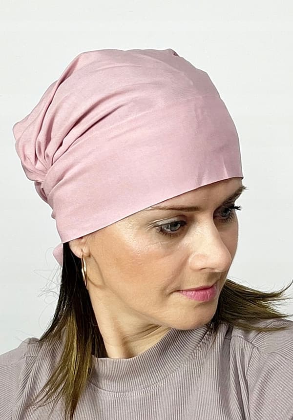 Lara damesjal pastelrosa 162 turban også efter kemoterapi til sommeren