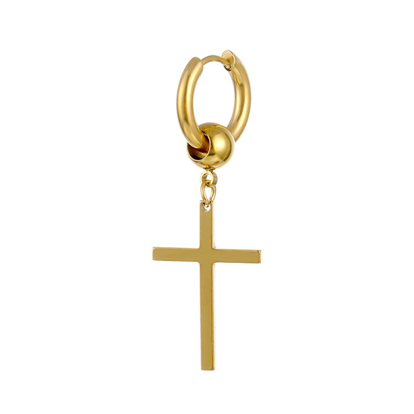 Piercing Ørering Ring med Kors Guld