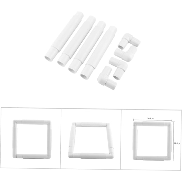Tygfäste för korsstygn, quiltning och nålkonst - Ram (20,3x20,3 cm) - 12 stycken