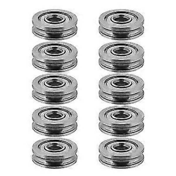 U604ZZ 4 * 13 * 4mm Forseglet Guidehjul Remsskive Skinne Kugleleje (10 stk)