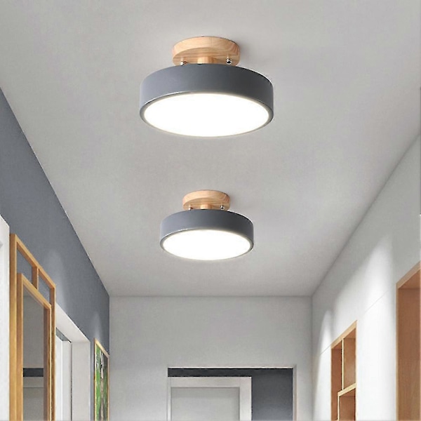 Moderne LED Nordisk Træ Loftslampe Indendørs Belysningsarmatur Køkken Stue Soveværelse Bad 2025th