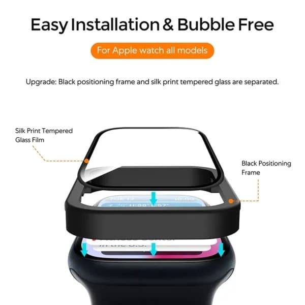 Apple Watch 41mm Full Coverage Screen Protector Easy Install