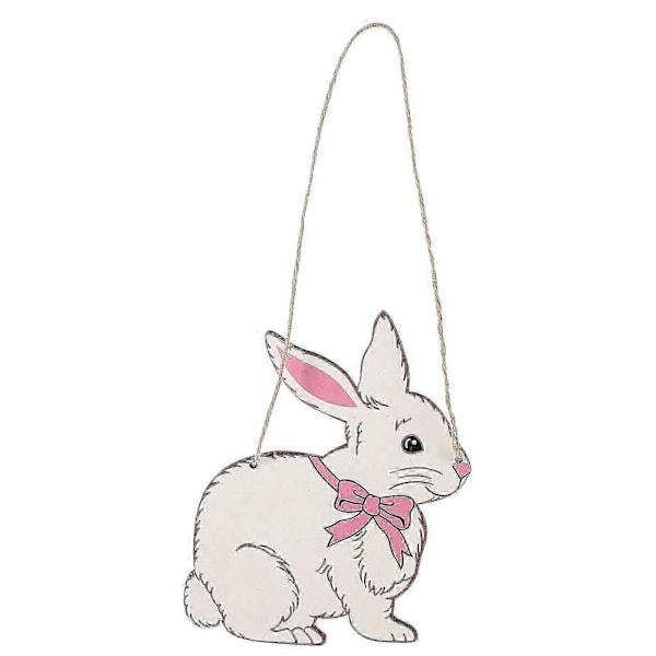 Påsk Trähängande Plakett Påsk Dörrskylt Påsk Kaninskyltar Påsk Ornament