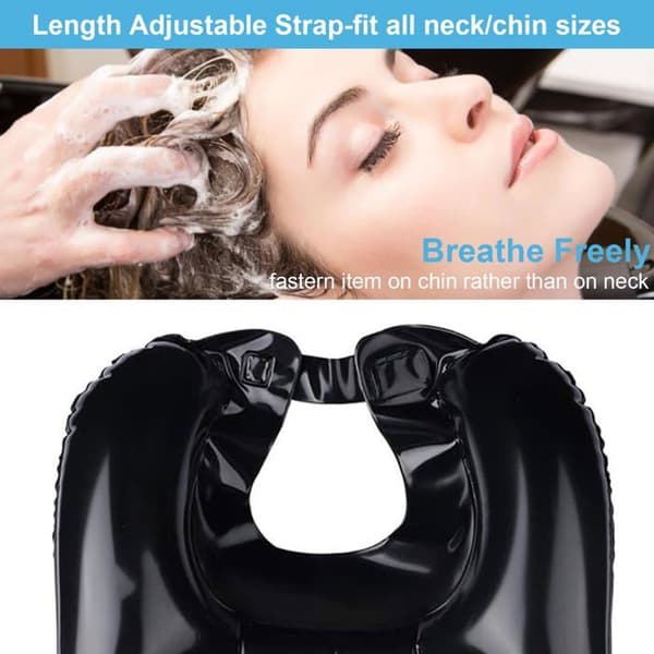 Oppustelig shampoo-vask - 1 stk, PVC, bærbar, hårvask - Velegnet til handicappede, gravide, børn