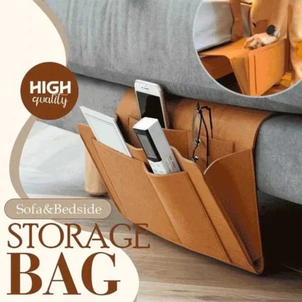 Organizer for seng og sofa, brun