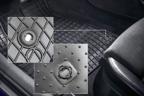 Gummimåtter til Toyota Prius IV hatchback (2017-2023) - sorte, skræddersyede