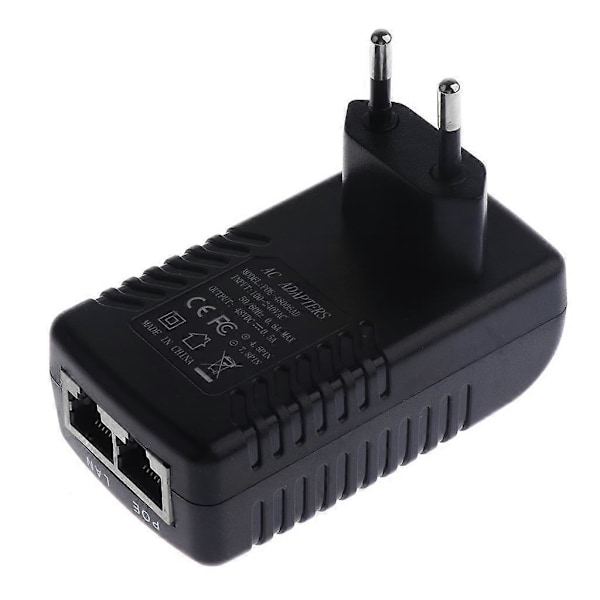 48V 0.5A PoE-injektor Power Over Ethernet-adapter for 802.3 af IP-kamera WLAN AP