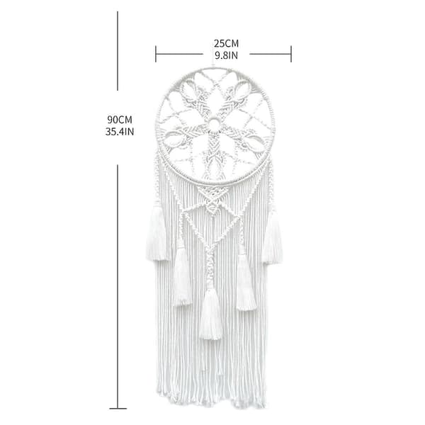 Macrame Drömfångare för Sovrum Vuxen Drömfångare Väggdekor Stor Boho Väggbonad med Vävt