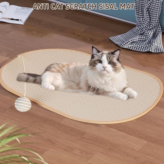 Cat Scratch Mat, Wall-Mounted Scratching Post for Cats, Sisal Scratching Post, Scratching Post Specifically for Kittens, For Carpets, Sofas, and Floors
