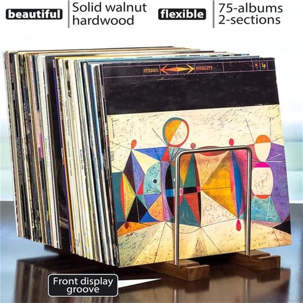 Storage Rack - LP Storage System - CD/DVD Storage System - CD Rack - LP Cabinet - Vinyl Holder - Walnut Wood - Vinyl Storage System - LP Cabinet