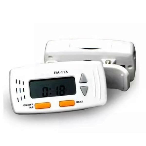 EM-11 Clip-on Gitarr Metronom med Klockfunktion Mini Elektronisk Metronom för Gitarrister, Portab