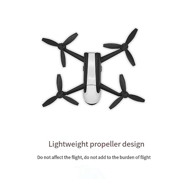 4 stk. velegnet til Parrot Bebop 2 drone propelblade dronetilbehør sort+rød