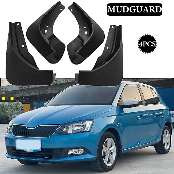 4x Ny Opgradering til Skoda Fabia 2015-2018 Mudguard Splash Guards Fender Mudguards Mud Flap Biltilbehør Auto Styline