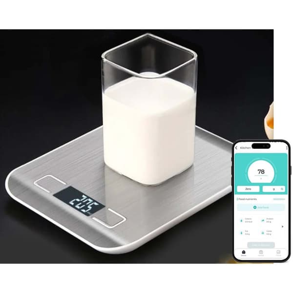Smart Kjøkkenvekt med App Rustfritt Stål 1g-5kg