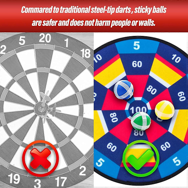 20 stk. Krok og Løkke Baller, Dartspillballer for Barn 3,4 cm