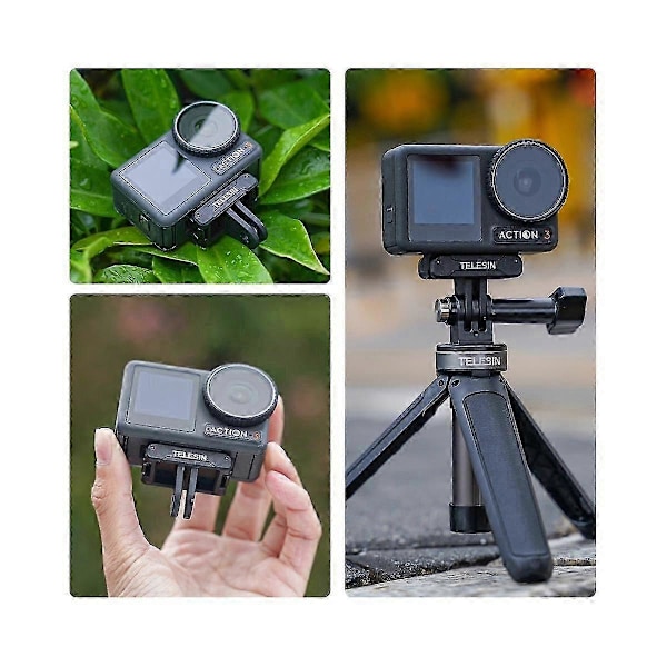 Telesin Magnetisk Två-Klo Adapter Action Kamera Tillbehör För Dji Osmo Action 3 Adapter