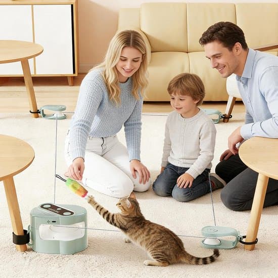 Cat-themed educational toy - Interactive cat wheel - Dynamic movement - Variable speed - 24x20x12 cm - Light green