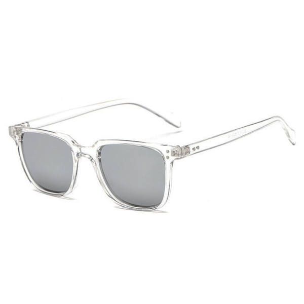 Square Transparent Sunglasses Mirror Lenses