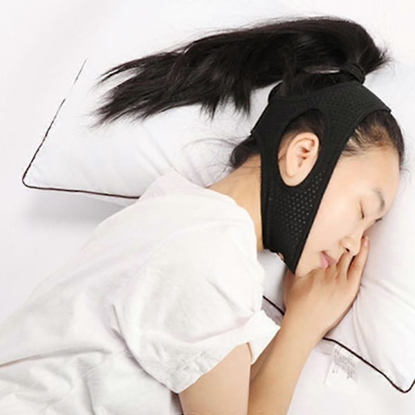 Anti-snarkningshakrem för CPAP-användare | Andningsbar och dubbelt justerbar snarkningslösning Sto 2025th