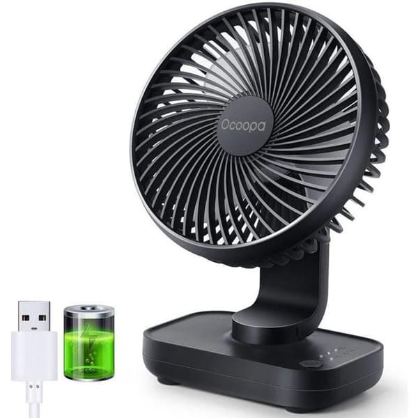 USB genopladelig ventilator. Kompakt og kraftfuld bordventilator. Aftagelig mini bærbar ventilator - pink.