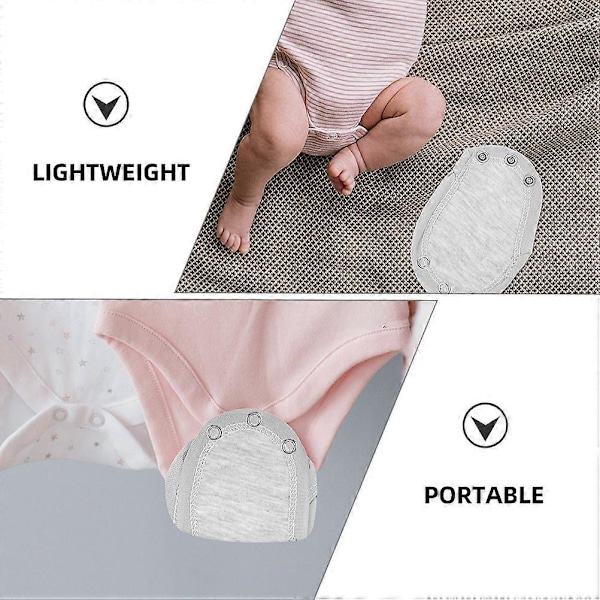 6 st Bomulls Jumpsuits Förlängare Bodysuit Knäpp Förlängare Baby Flicka Bodysuit Förlängare 2024THO