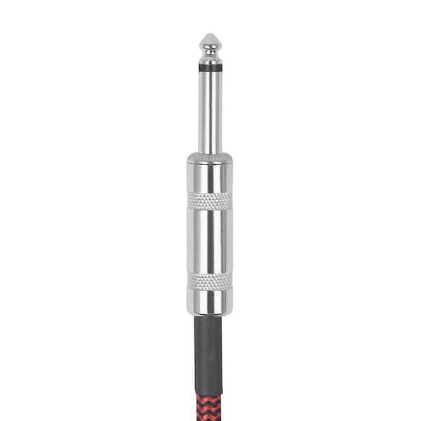 Gitarr Instrument Kabel Rak till Höger Vinklad Guldpläterad 6.35mm Gitarr Sladd