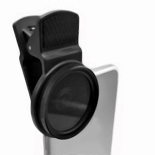 Universal med klips Bærbar Professionel Telefon Polarisator Vidvinkelobjektiv 37/52MM CPL Filter Cirkulært Kamera Sort Tilbehør