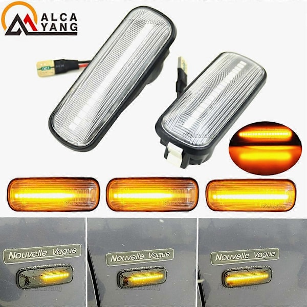 2 st Dynamiska LED Sidomarkeringsljus bil lampor Blinkers Indikator Tillbehör För Honda Civic EK 2/3/4dr Ballade CRV Prelude 95-99