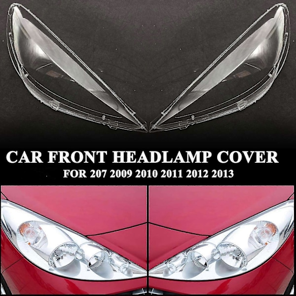 Bil Front Strålkastare Skydd, för Peugeot 207 2009 2010 2011 2012 2013 Vattentät Strålkastare Skal Skydd Höger