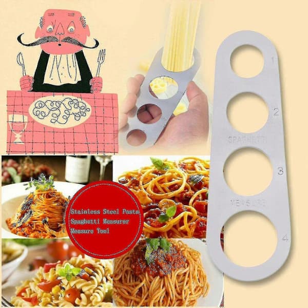 Ny Mindre Stål Pasta Spaghetti Mätare Mätverktyg Kit Pryl