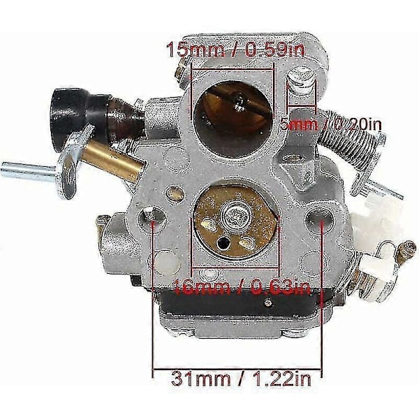2024 Kaasuttimen korjaussarja Husqvarna 435 435e 440 440e moottorisahoihin Jonsared Cs410 Cs2240 Cs2240s Korvaa C1t-el41 C1t-el41a 506450501 Ilmansuodattimella ja sytytystulpalla