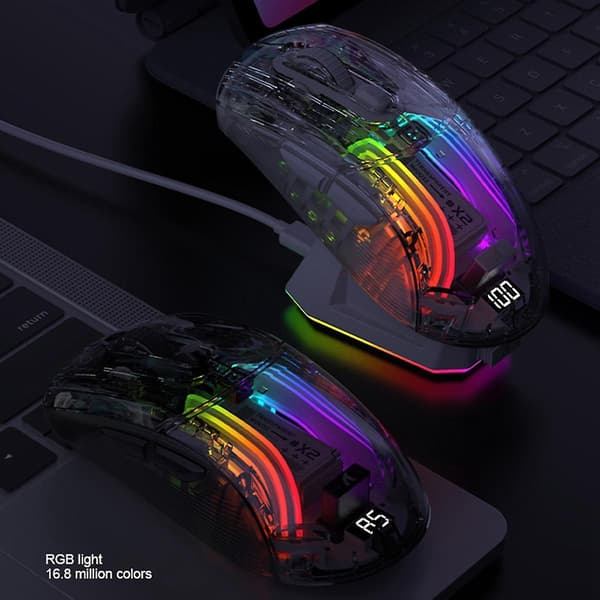 X2PRO Magnetisk Opladning Bluetooth Mus, -Mode, RGB Lys, Batteriindikator, Brug til Computer Pho