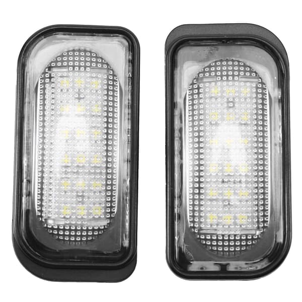 2 stk. Hvide LED Nummerpladelys til W203 Bil Nummerpladelampe til W203 4D 2001-2007