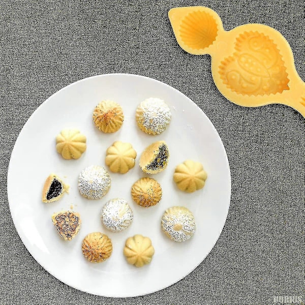 Månekageform Hjerte Cookieform - 4 Former Form Maamoul Cookies Månekagestempel Cookieform-ZZY