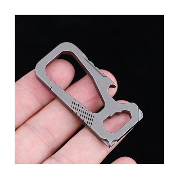 Multifunktionell Mini Titanium Spänne Nyckelring Bilspänne Utomhusspänne Enkel Nyckel Förvaring Flaska O