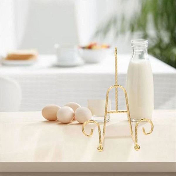 Teekoppshållare i guld, Mugghållare, Teuppsättning Displayställ, Guldmetall Koppsaucer Displayställ