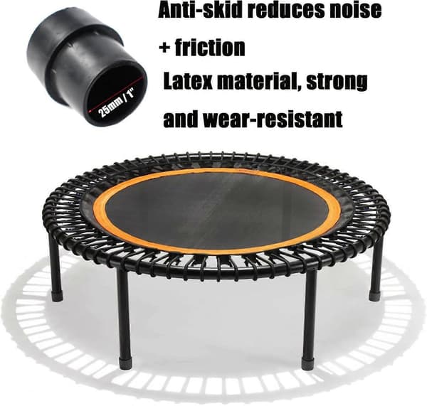 Erstatning Mini Trampoline Benhette Tips Gulvputer for Mini Trampoline Svart 4-pakning) 2024THO