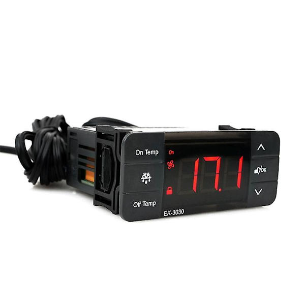 EK-3030 Digital Temperaturregulator 220V Termostatsensor Kylskåpsavfrostningstermostat för
