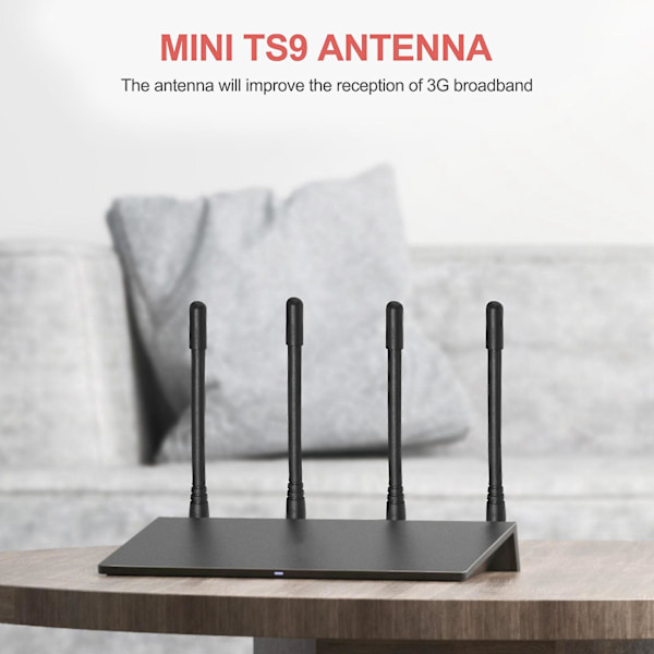 2 st Mini TS9-antenner för ZTE (MF61) 4G LTE-modem MiFi mobil WiFi-hotspot-router